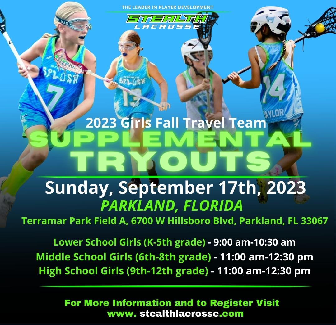 Girls supplimental tryouts 2023